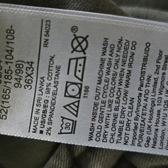 GAP Men's Relaxed Khakis Grey 36x34 - Picture 5 of 5